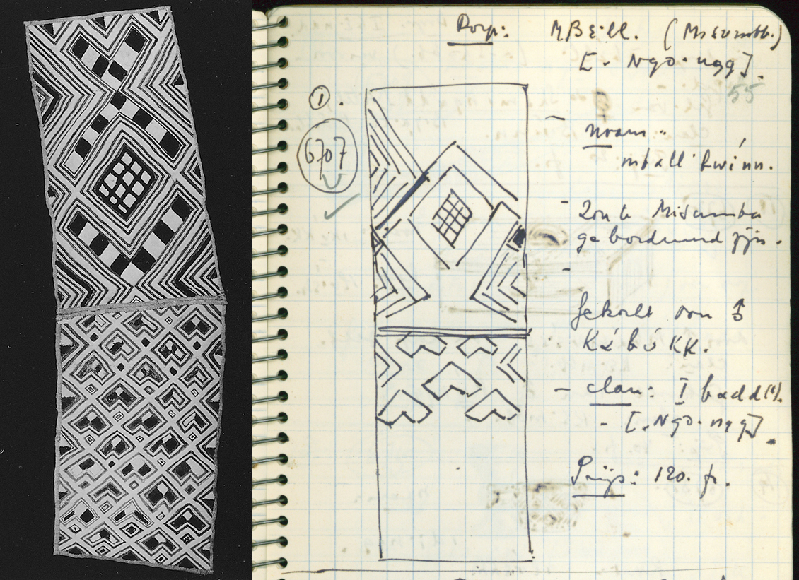 Fig.2 EO.1953.74.6707 and Field notebook  50 p55 A.Maessen 